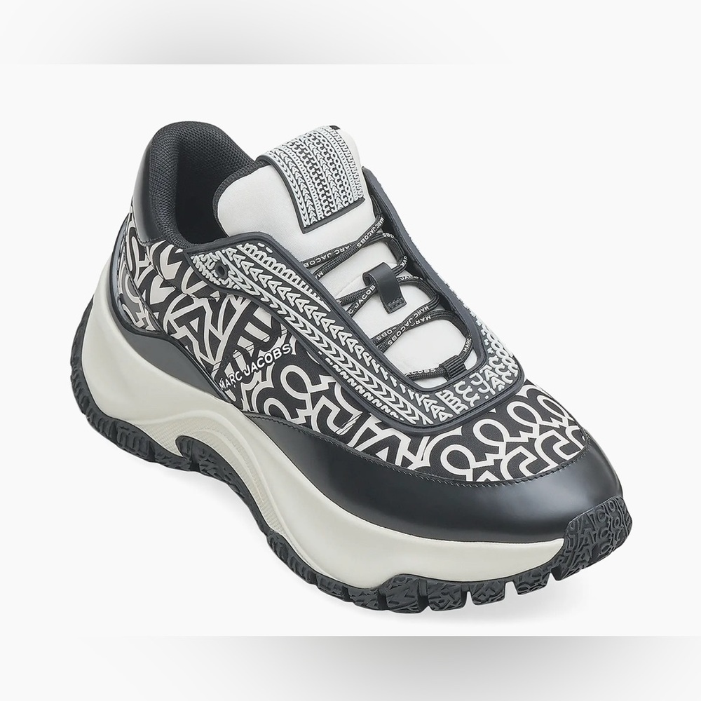 Marc Jacobs Monogram Lazy Runner Sneakers – Black & White Men’s 12 / Women’s 13